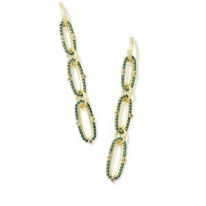 Kendra Scott Kadyn Green Linear Earrings